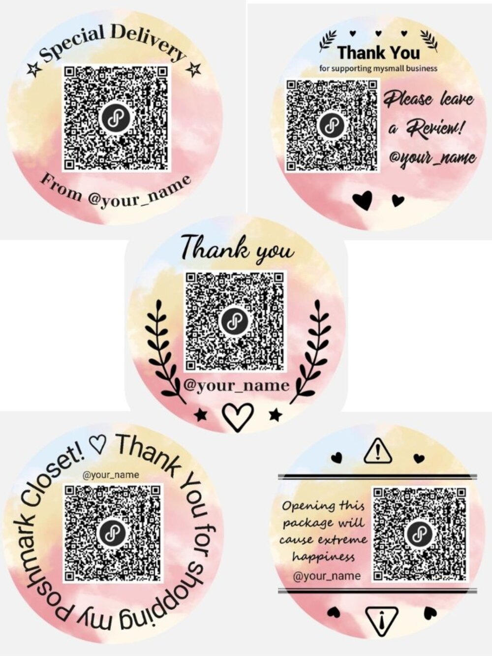 Gg 50 Custom QR Stickers